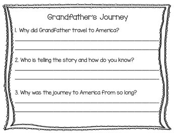 grandfather's journey worksheet