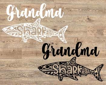 Download Grandma Shark Tattoo Svg Mandala Zentangle Mother S Day Shower 1333s