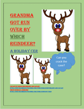 Preview of Grandma got run-over by WHICH Reindeer? - CER (Claim, Evidence, and Reasoning)