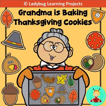 Preview of Grandma's Baking Thanksgiving Cookies - Emergent Reader Set