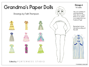Preview of Grandma's Paper Dolls - Group 4
