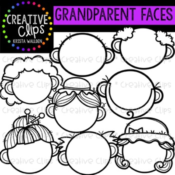 grandpa face clip art