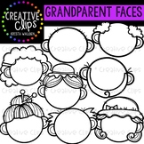 Grandparent Face Templates {Creative Clips Clipart}