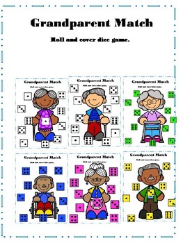 Preview of Grandparent Roll & Match Dice game