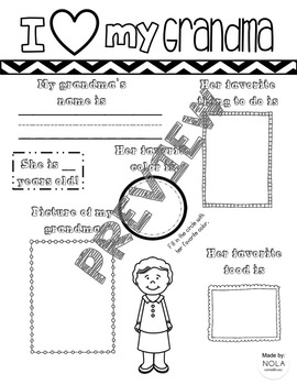 Grandparent's Day Activity Pack by NOLA creations | TpT