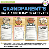  100th Day of School Craft & Writing | Grandparent's Day C