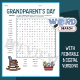 September Word Search Grandparents Day 2nd 3rd 4th Grade A