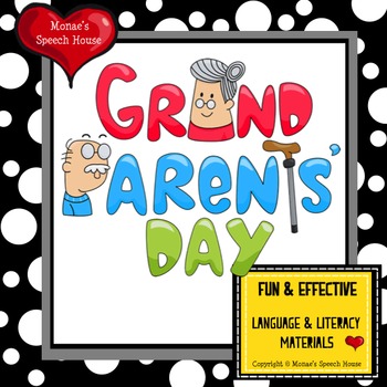 Preview of Grandparents' Day Early Reader Literacy Circle