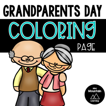 Grandparents Day Coloring Page by Mini Mountain Learning | TpT
