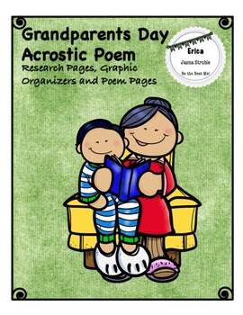Preview of Grandparents Day Acrostic Poem - Research Pages, Graphic Organizers, & Poem Page