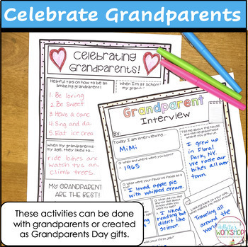 Grandparents' Day Activities by White's Workshop | TpT