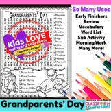 Grandparents' Day Activity: Grandparents' Day Word Search 