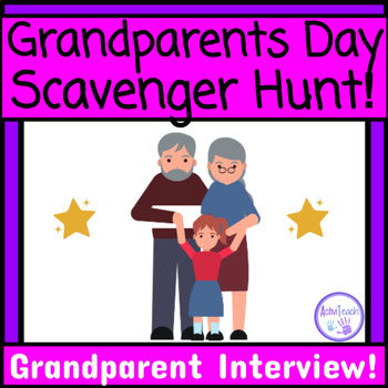 Preview of Grandparents Day Activity Scavenger Hunt Grandparent's Day Interview Activity