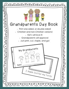 Preview of Grandparents Day Book - Interactive Emergent Reader
