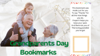 Preview of Grandparents Day Bookmarks