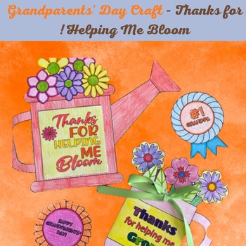 Preview of Grandparents' Day Craft - Thanks for Helping Me Bloom!