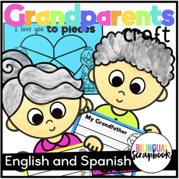Preview of Grandparents Day Craft in English and Spanish