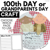 100th Day of School Plus Grandparents Day Craft and Writin