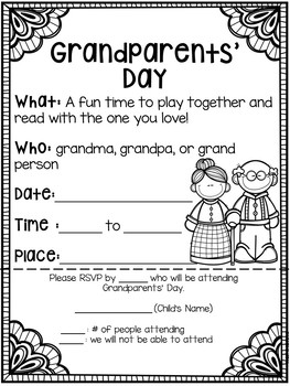 Grandparents Day: Banners, Cards, Bingo Games, Kid Book, & More | TPT