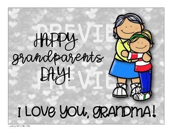 Download Grandparents Day English And Spanish Card Letter Set No Prep