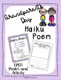 Grandparents Day Haiku Poem Activity