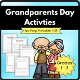 Grandparents Day No-Prep Activities ( 1st - 3rd Grades )