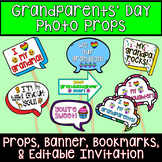 Grandparents Day Photo Booth Props, Banner, Bookmarks, & I