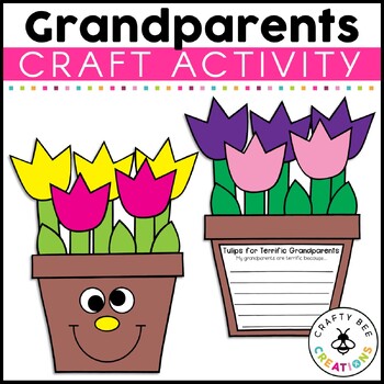 Preview of Grandparents Day Writing Craft Flower Template May Bulletin Board Activities