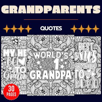 Preview of Grandparents day Quotes Mandala Coloring Pages - Fun Grandparents Activities