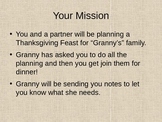 Granny's Thanksgiving Feast Activity