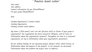 Preview of Grant Letter Template