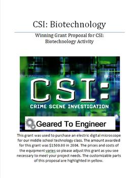 Preview of Grant: Winning Proposal for CSI: Biotechnology Project