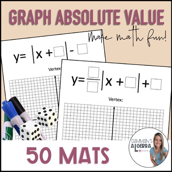 Preview of Graph Absolute Value Equations open ended roll mats