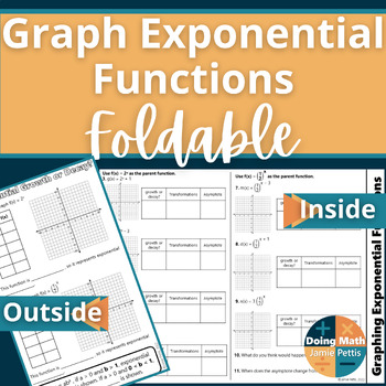 Preview of Graph Exponential Functions + Transformations Foldable Notes Activity