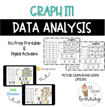 Preview of Graph It! | Printable, Seesaw, Google Slides | 5 Days of Graphing/Data Analysis