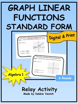 Preview of Graph Linear Functions In Standard Form Relay Algebra 1 | Digital