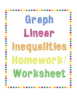 homework 7 linear inequalities