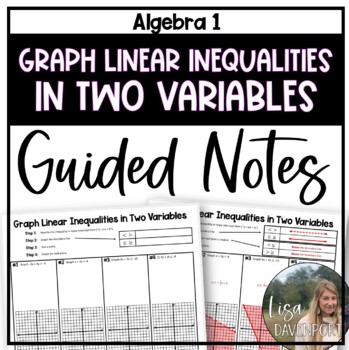 Graph Linear Inequalities On The Coordinate Plane Guided Notes