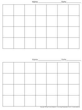 graph paper 2 per page grid 1 inch squares 7x4 boxes
