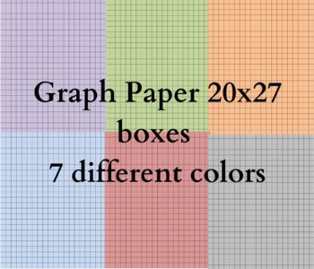 Preview of Graph Paper 20x27 boxes with 7 different colors