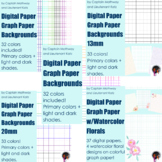 Graph Paper BUNDLE, Grid Paper, Digital Paper, 6mm, 9mm, 1