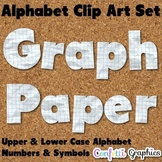 Graph Paper Clip Art Alphabet Upper / Lower Case Numbers &