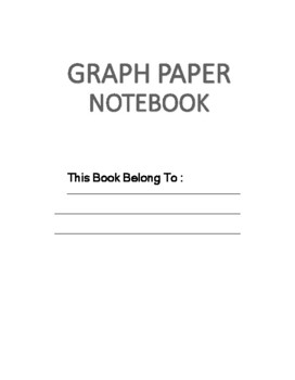 Preview of Graph Paper Comosition Notebook I Grid Notebook For Students (Math, Science..) I