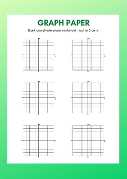 Preview of Graph Paper Coordinate Plane Worksheet
