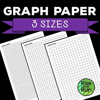 Preview of Graph Paper Printable PDF Freebie in 3 sizes of squares