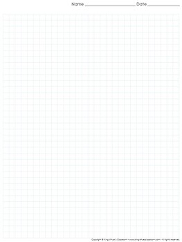 Graph Paper: Full Page Grid - 14x19boxes - half inch squares - no name line