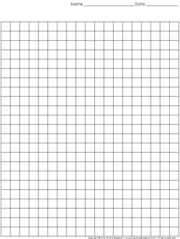 Graph Paper: Full Page Grid - 1 centimeter squares - 19x23 boxes - King