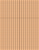 Graph Paper: Full Page Grid - 1 centimeter squares,colored paper