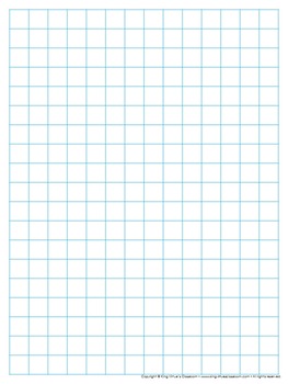 Graph Paper: Full Page Grid - half inch squares - 14x19 boxes - no name