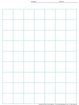Preview of Graph Paper: Full Page Grid - 1 inch squares - 7x9 boxes - King Virtue